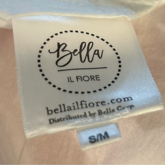 Bella iI Fiore Women Cotton Wrap Robe S/m White #1 NWT - Picture 2 of 6